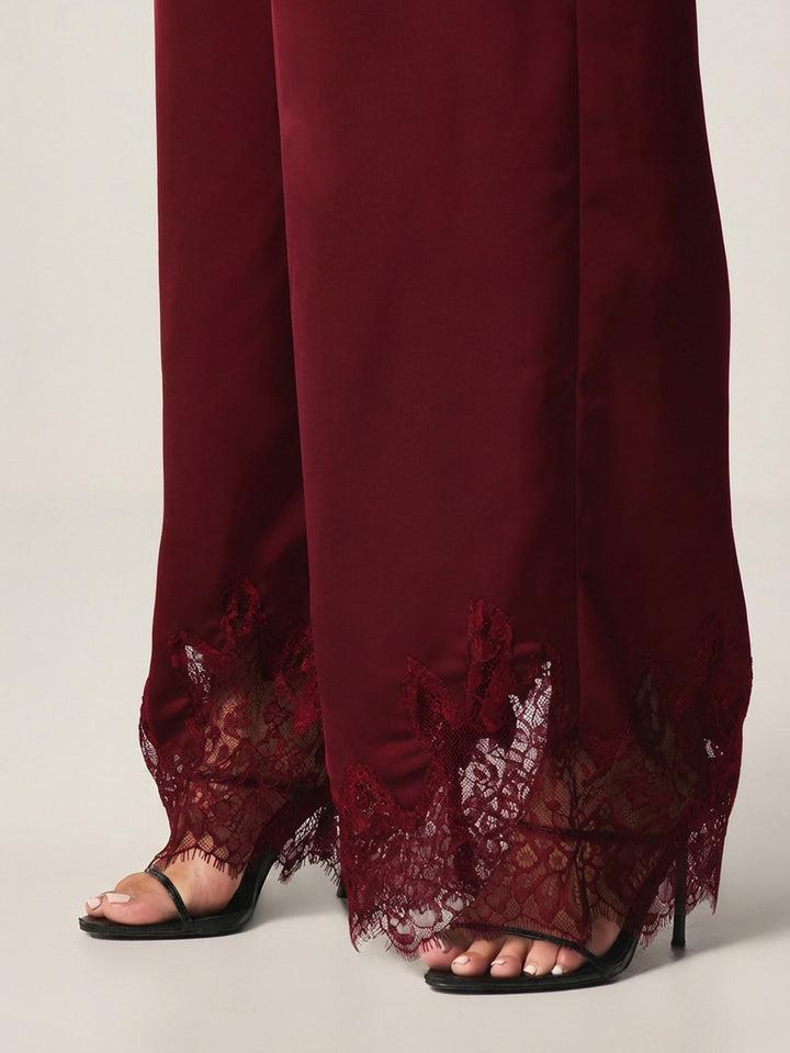 Pantaloni SHEIN, vișiniu