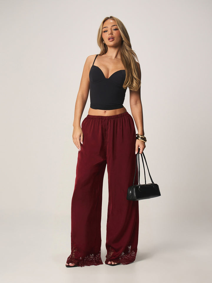 Pantaloni SHEIN, vișiniu