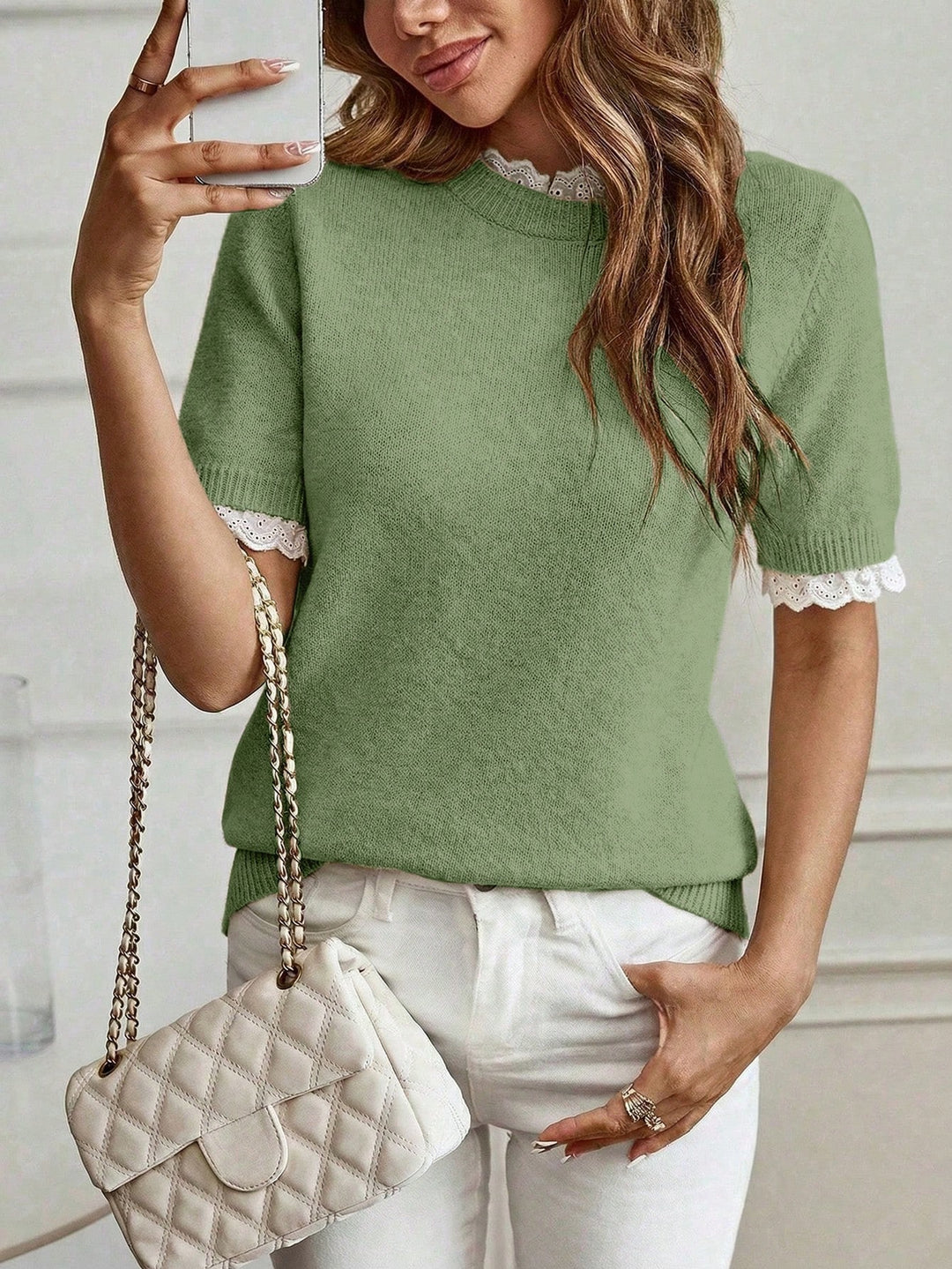 Pulover SHEIN, verde