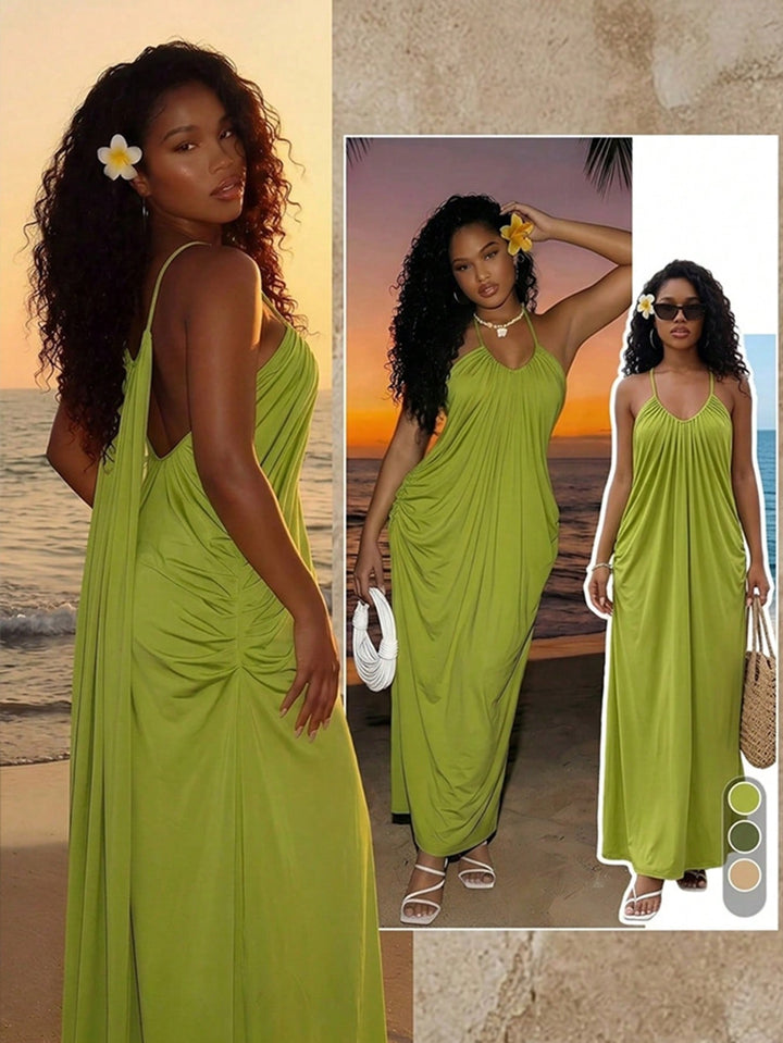 Rochie maxi SHEIN, verde
