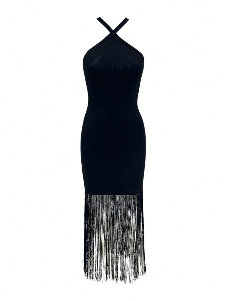 SHEIN maxi ruha, fekete