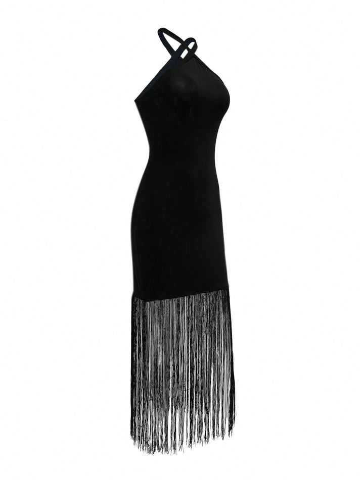 SHEIN maxi ruha, fekete