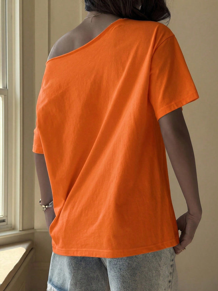 Tricou SHEIN, portocaliu