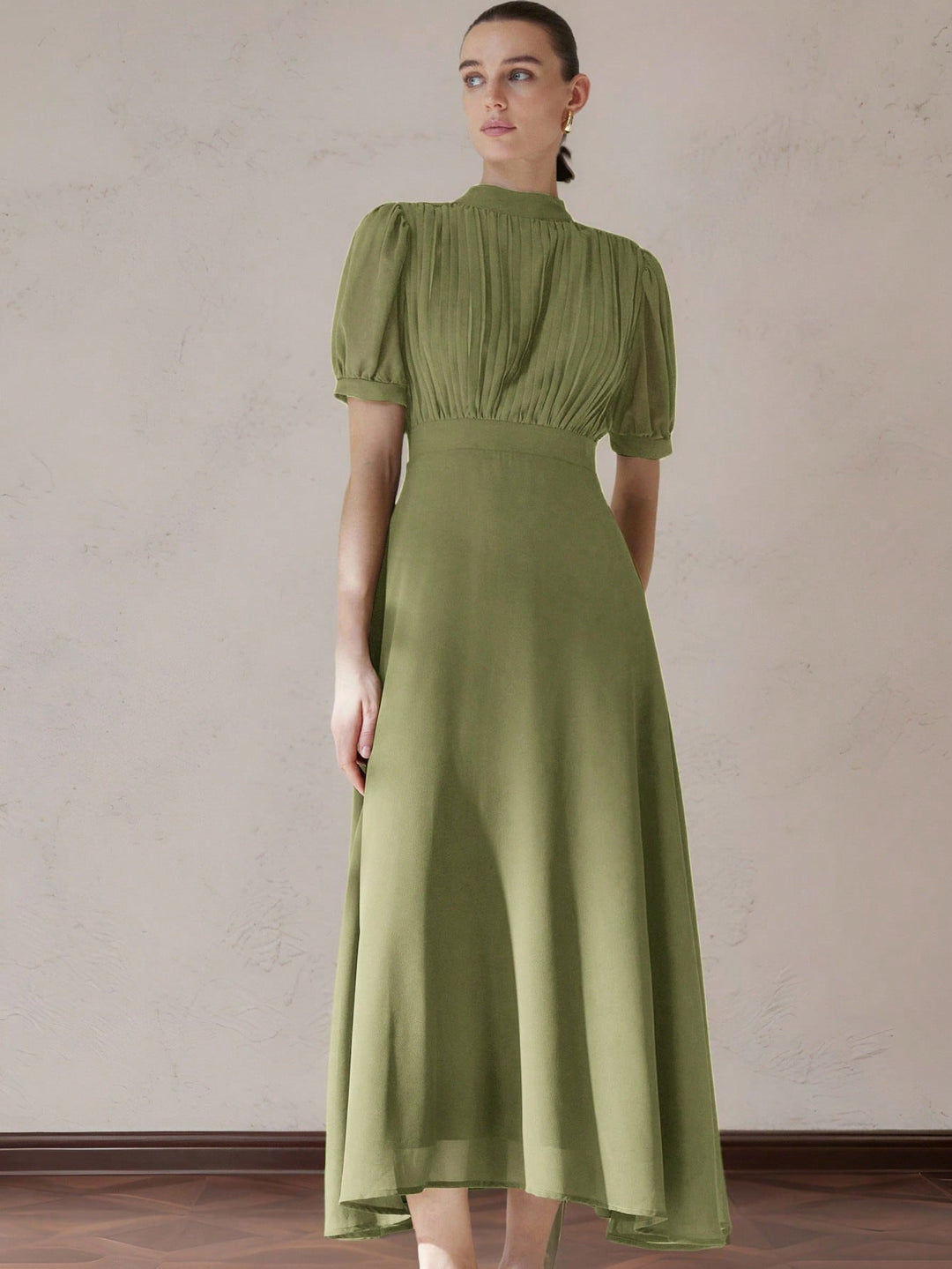 Rochie maxi SHEIN, kaki
