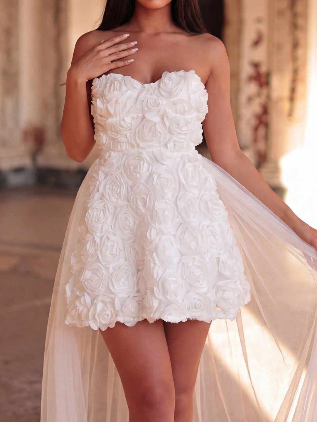 Rochie de mireasă SHEIN, bej