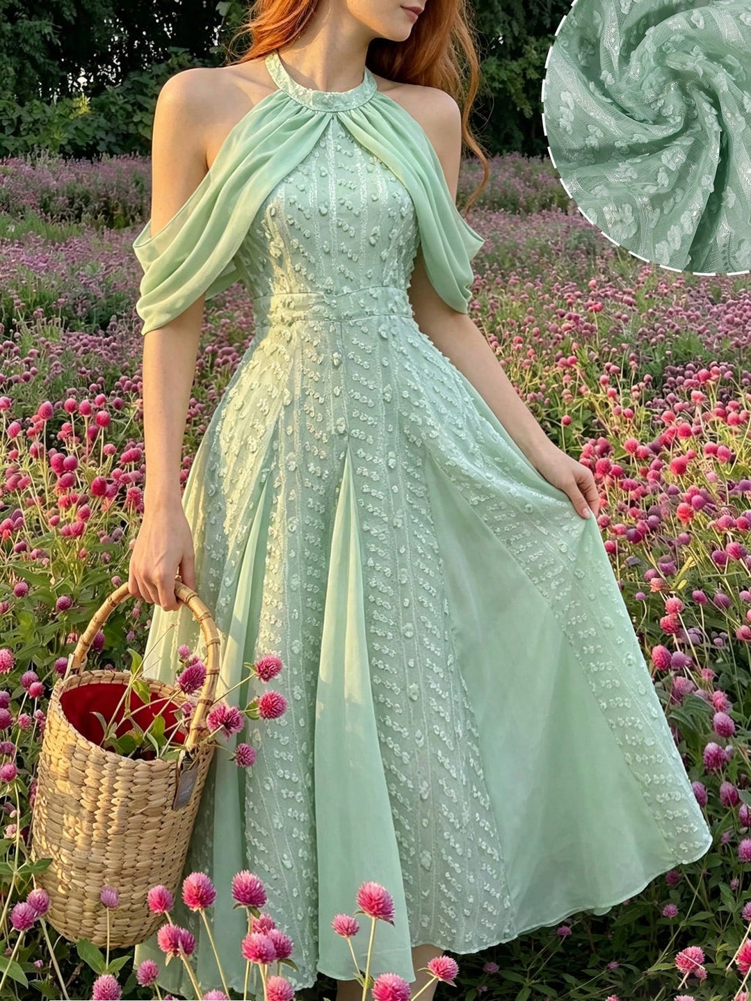 Rochie maxi SHEIN, verde