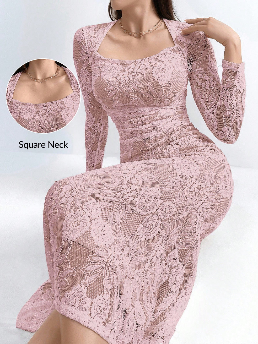 Rochie maxi SHEIN, roz