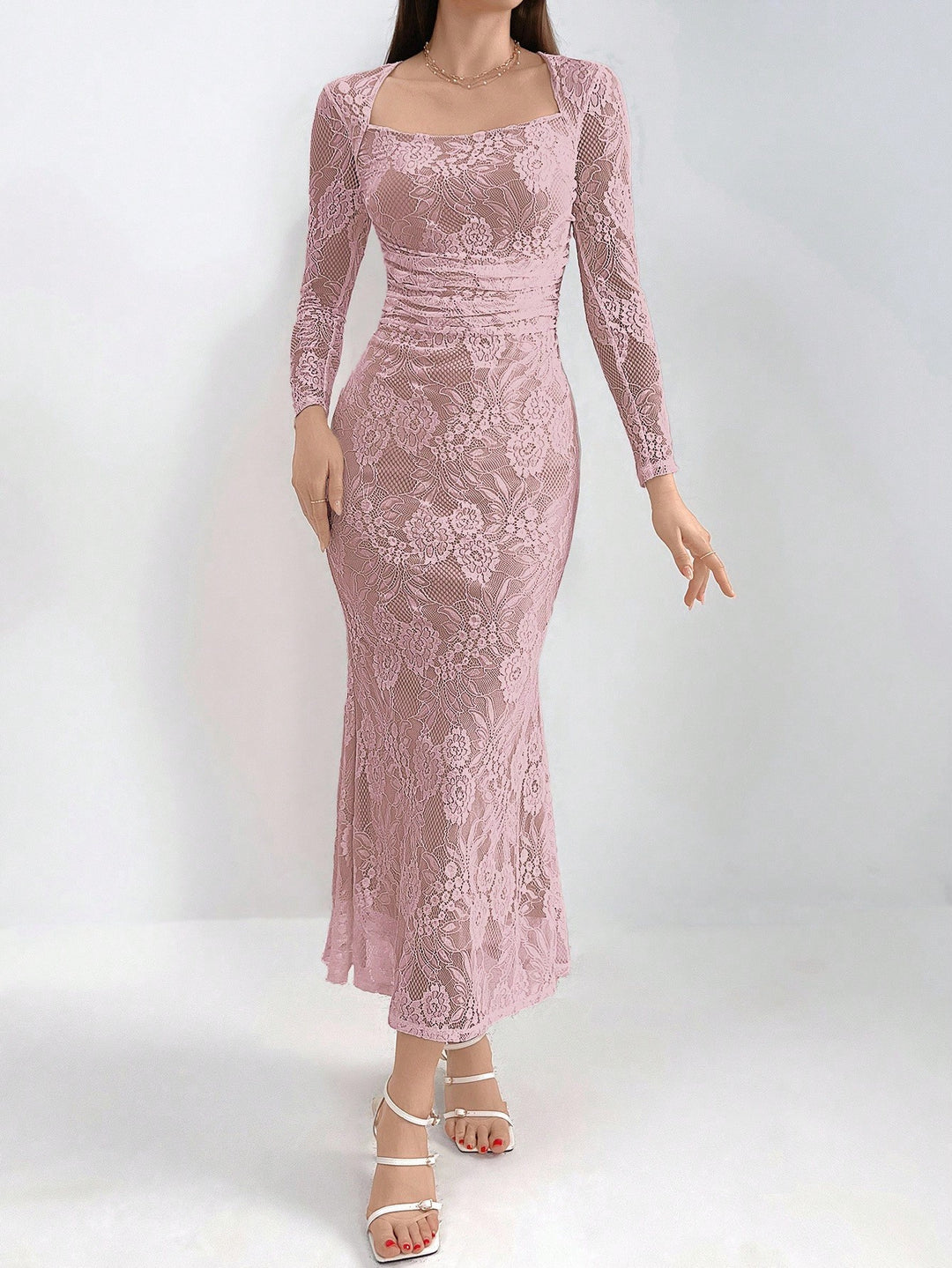 Rochie maxi SHEIN, roz