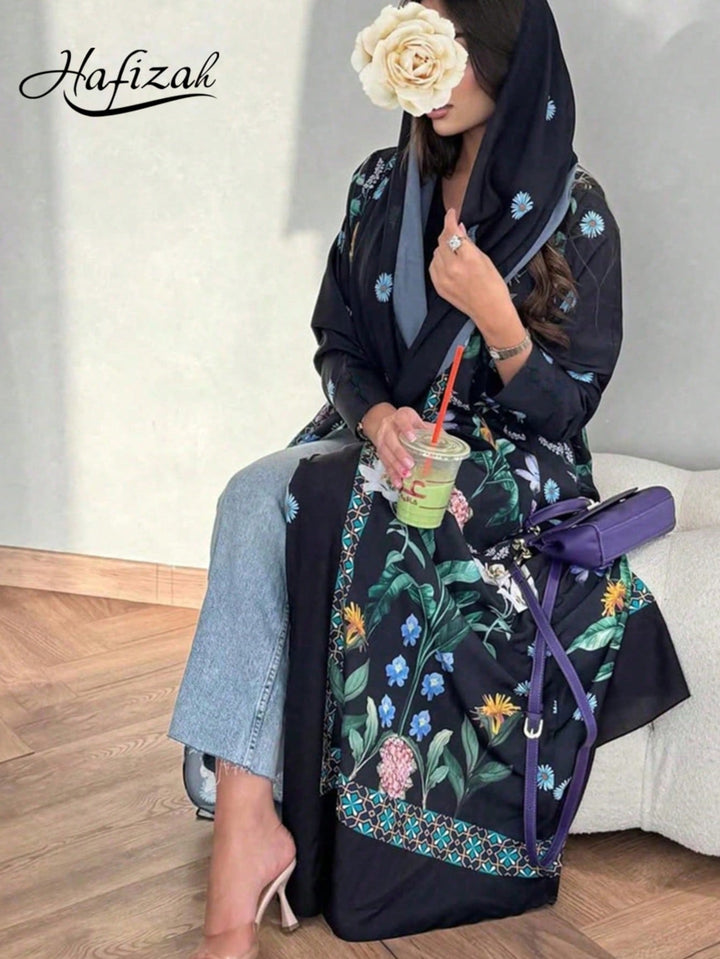 Set caftan și jalabiya SHEIN, negru