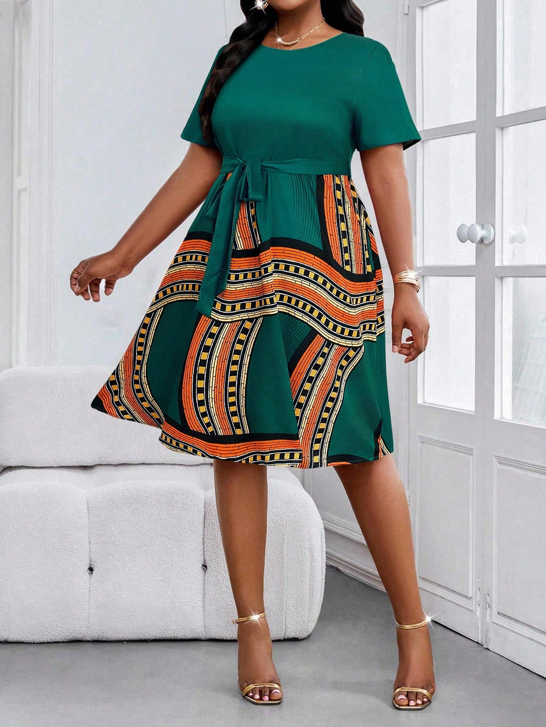 Rochie midi SHEIN, verde