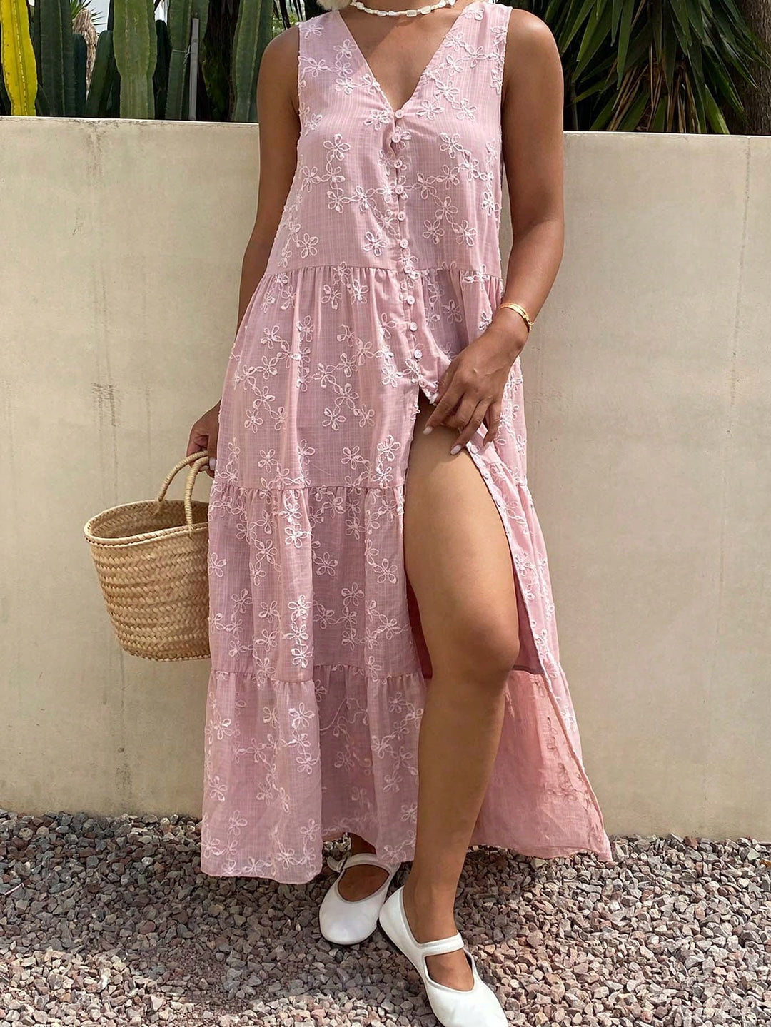 Rochie maxi SHEIN, roz