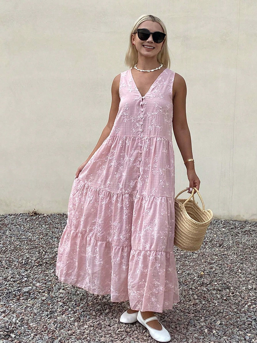 Rochie maxi SHEIN, roz