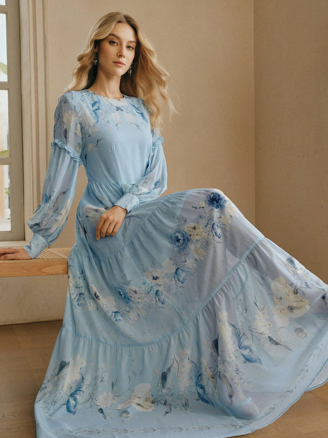Rochie maxi SHEIN, albastru