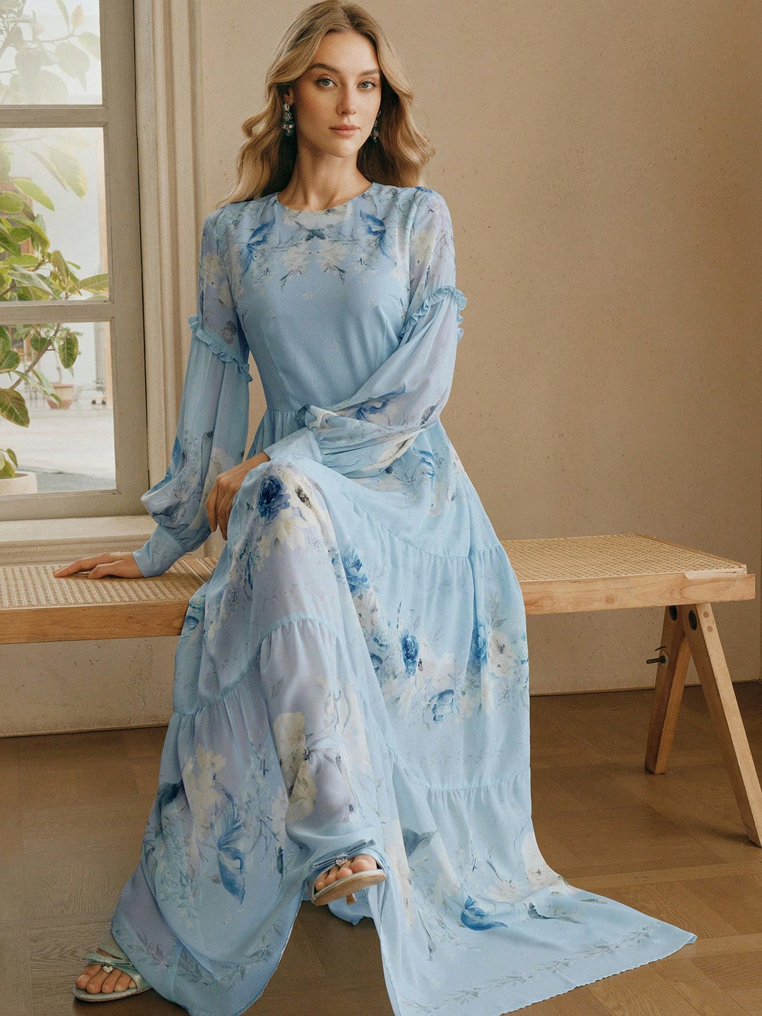 Rochie maxi SHEIN, albastru