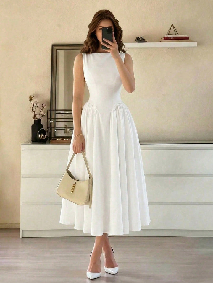Rochie midi SHEIN, alb