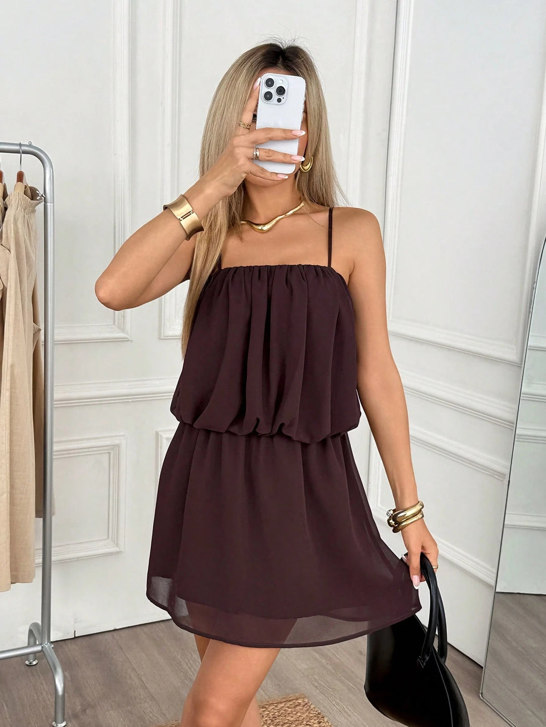 Rochie mini SHEIN, maro