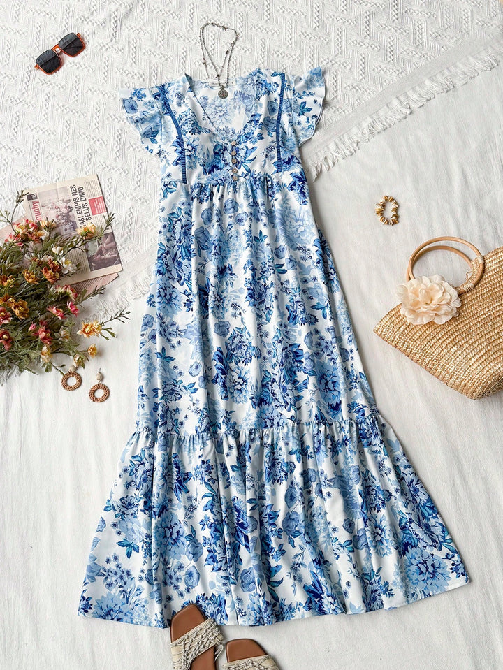 Rochie maxi SHEIN, albastru