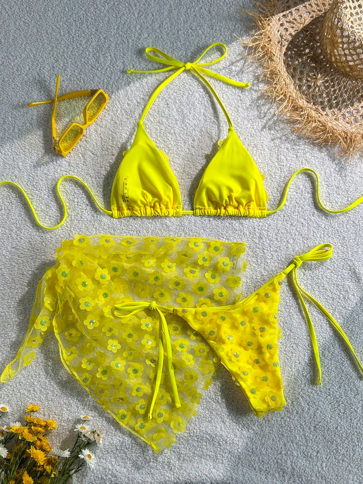 Set bikini SHEIN, galben