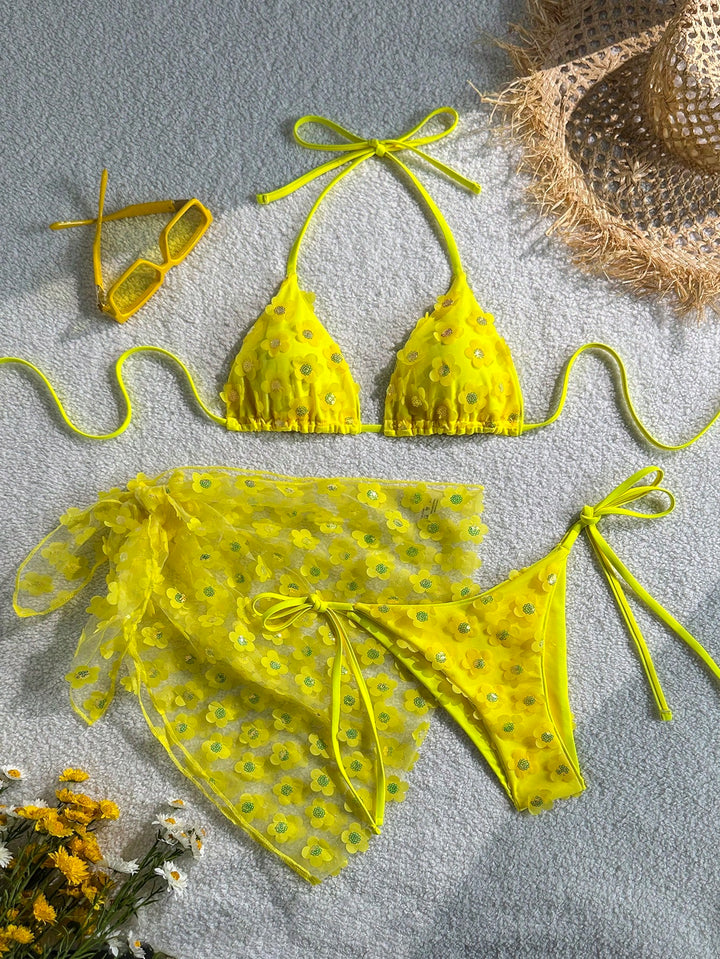 Set bikini SHEIN, galben