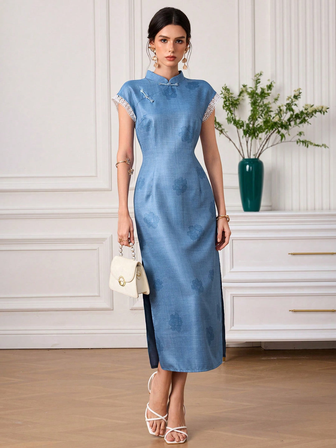 Rochie maxi SHEIN, albastru