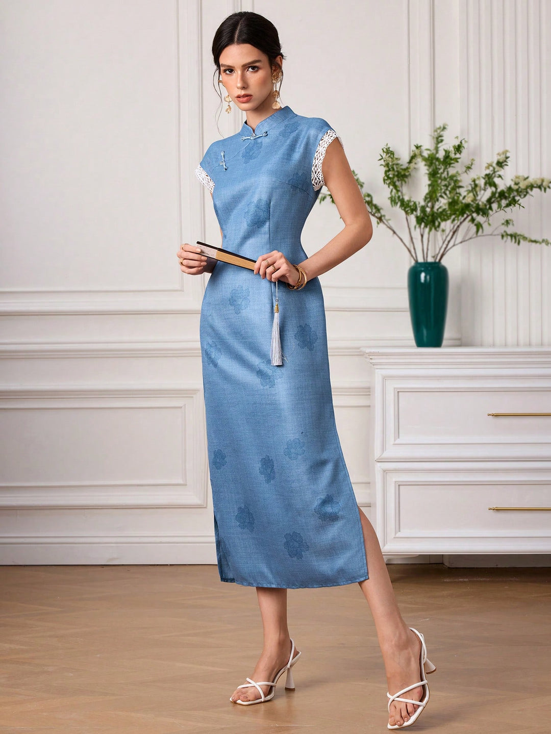 Rochie maxi SHEIN, albastru