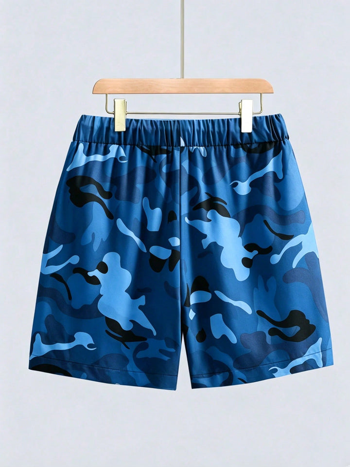Pantaloni scurți SHEIN, albastru