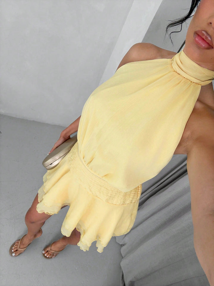 Rochie scurtă SHEIN, galben