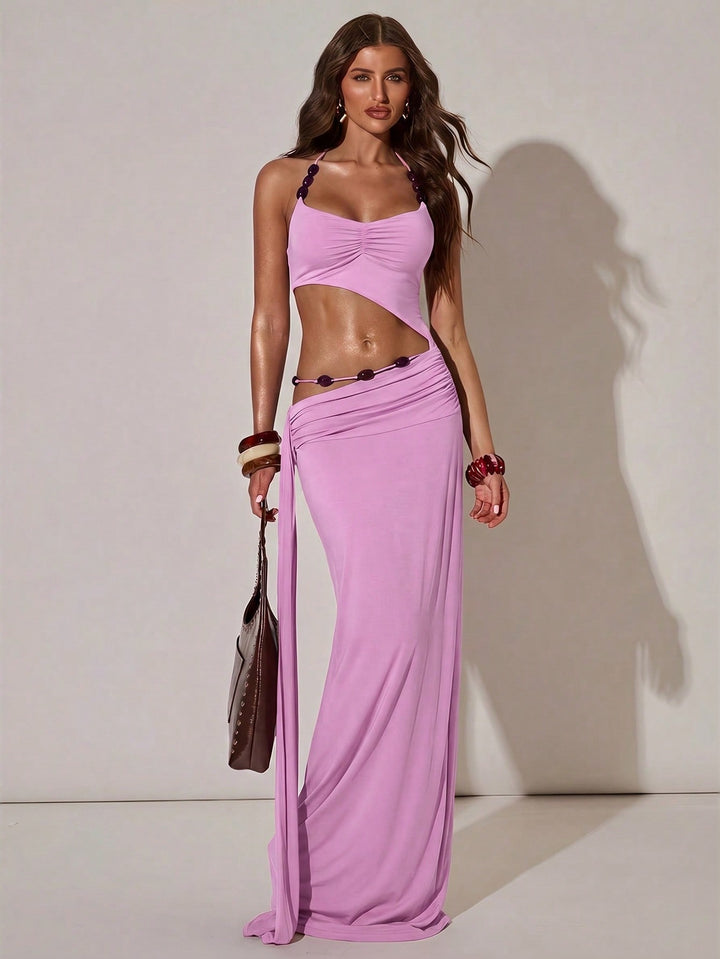 Rochie maxi SHEIN, roz