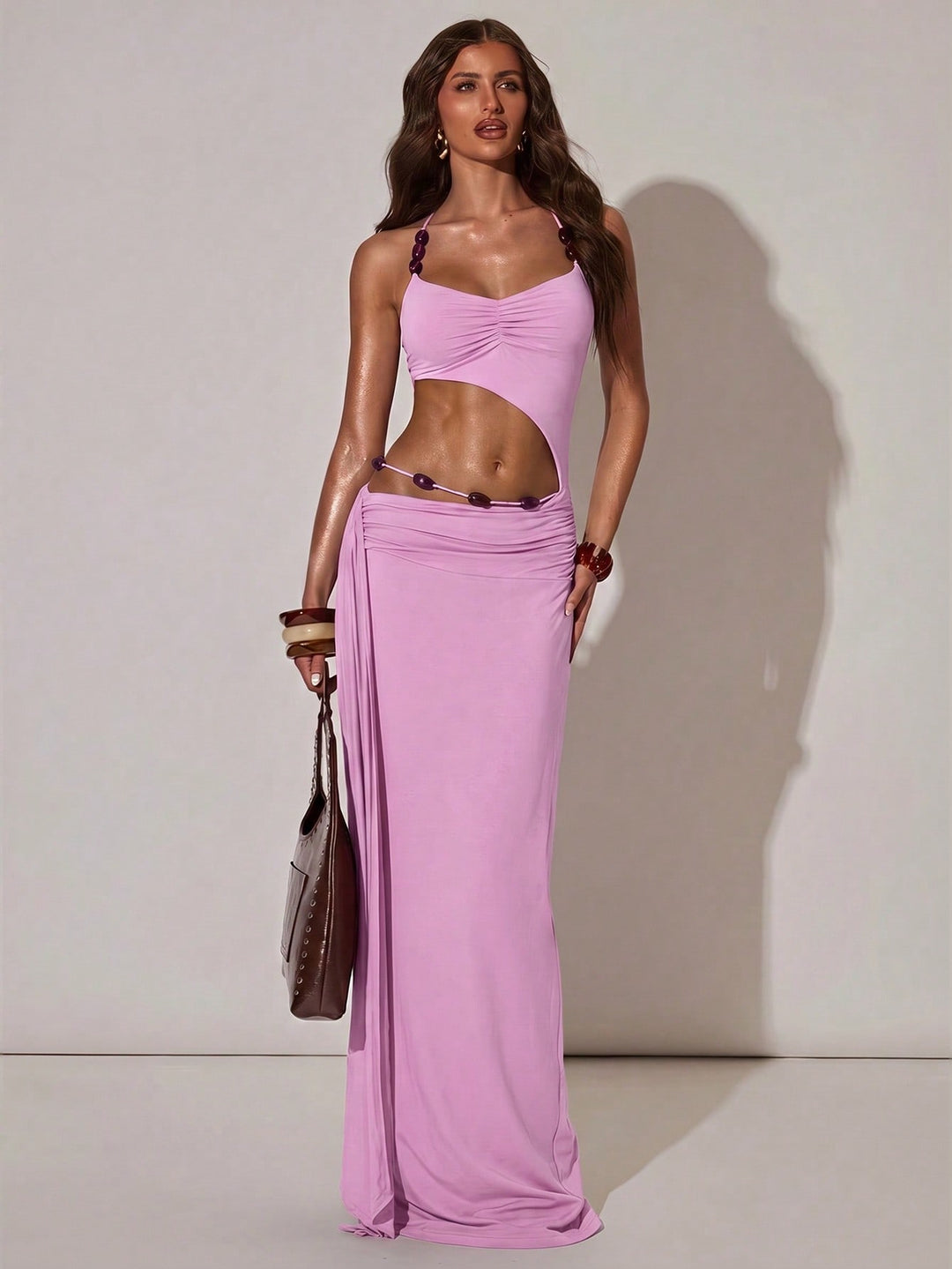 Rochie maxi SHEIN, roz