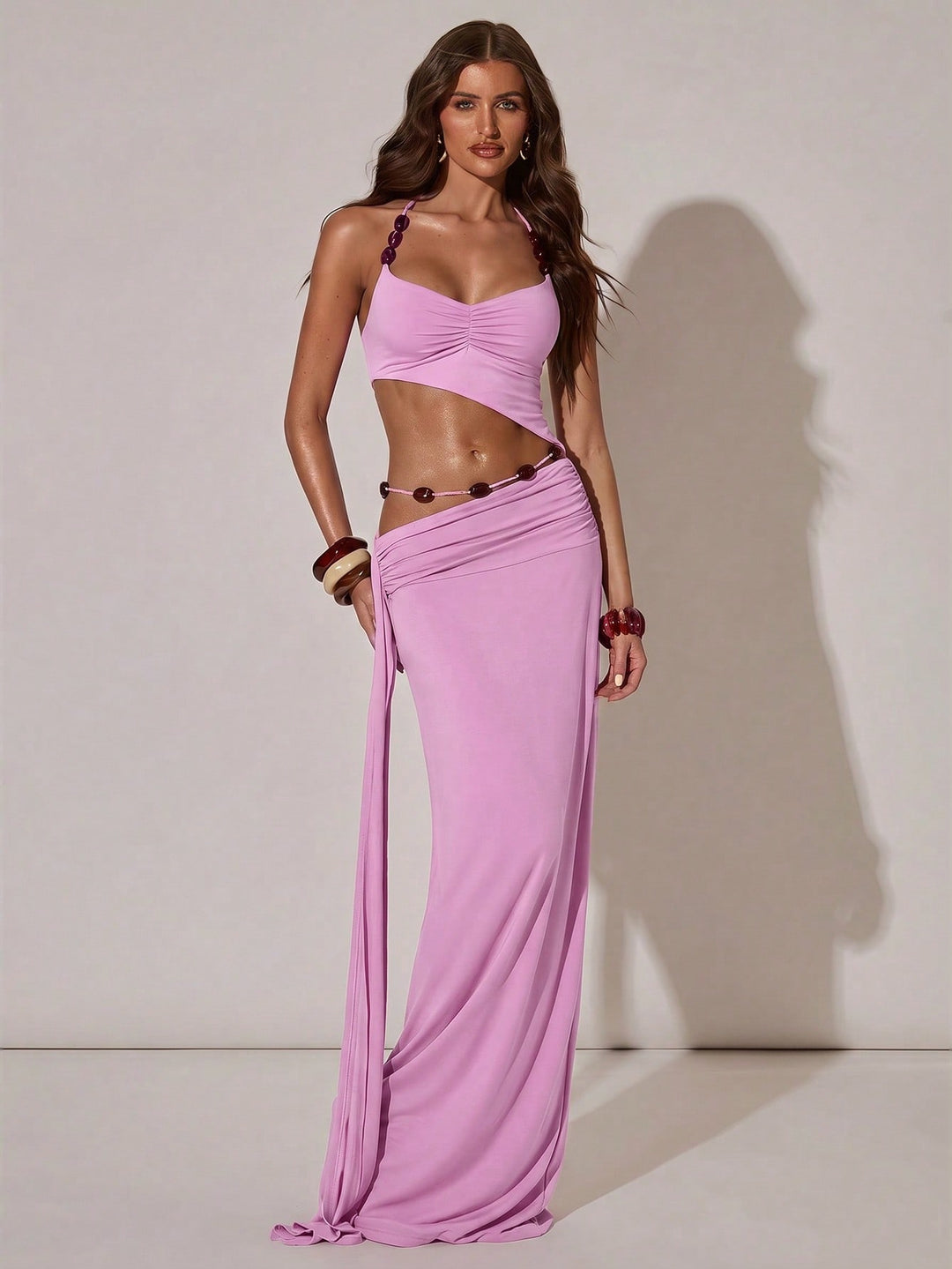 Rochie maxi SHEIN, roz