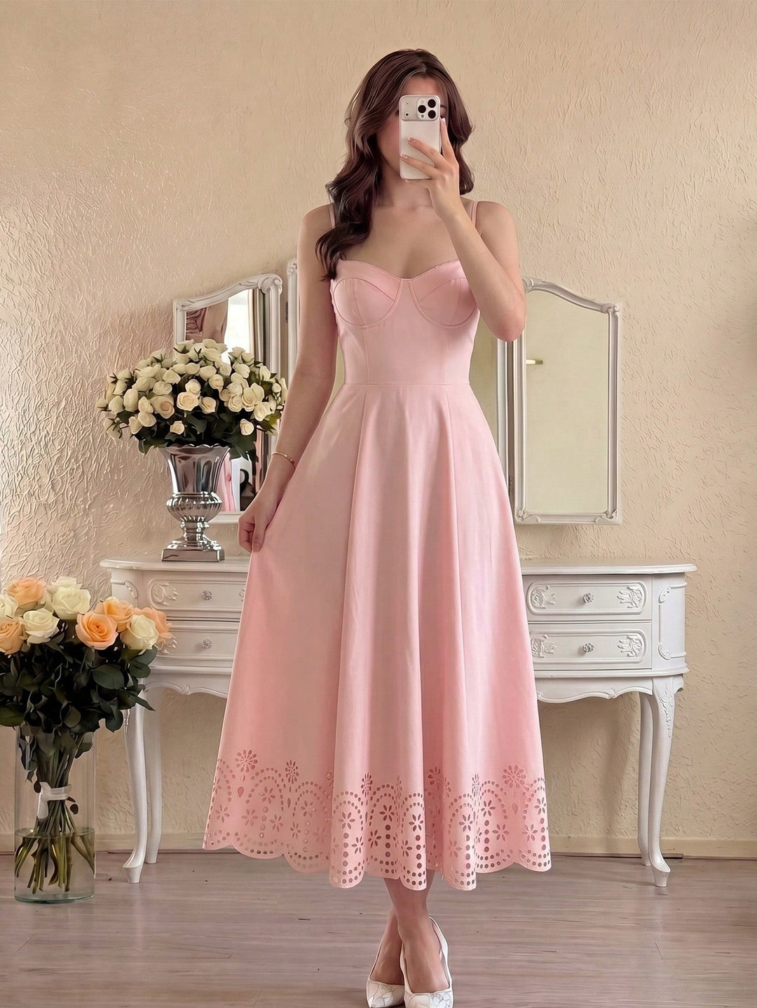 Rochie maxi SHEIN, roz