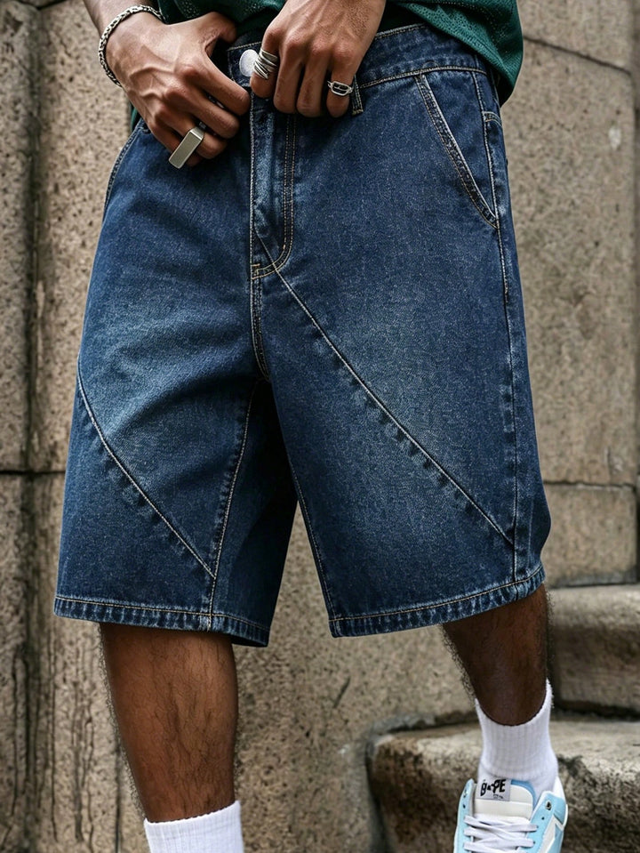 Pantaloni scurți SHEIN, albastru