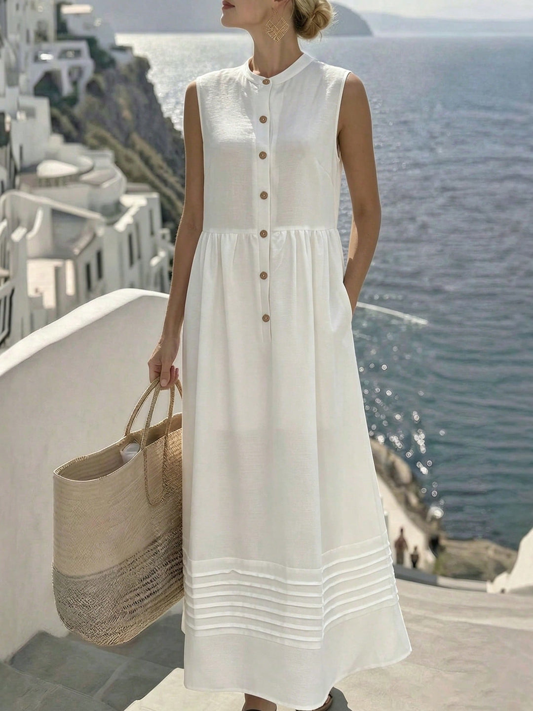 Rochie maxi SHEIN, alb