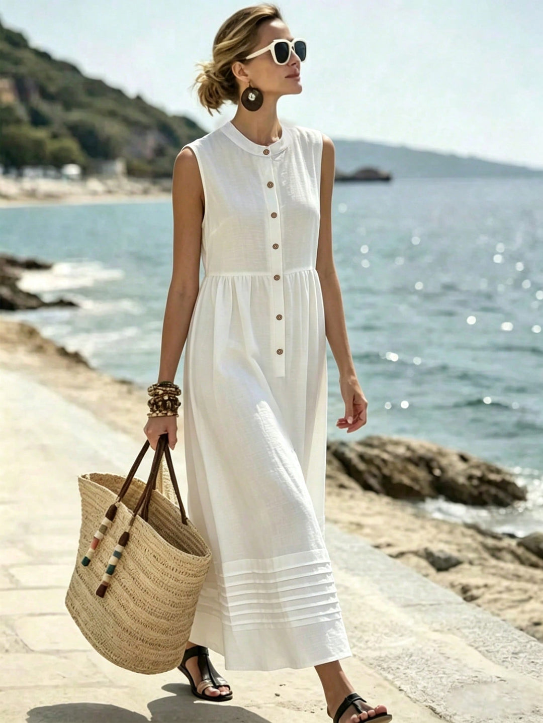 Rochie maxi SHEIN, alb