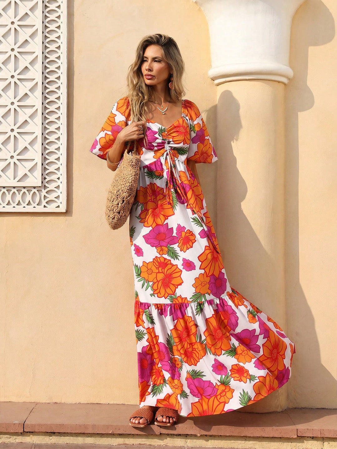 Rochie maxi SHEIN, alb