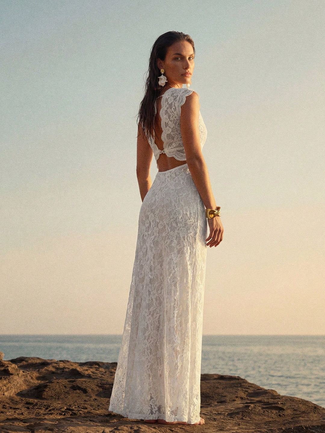 Rochie midi SHEIN, alb