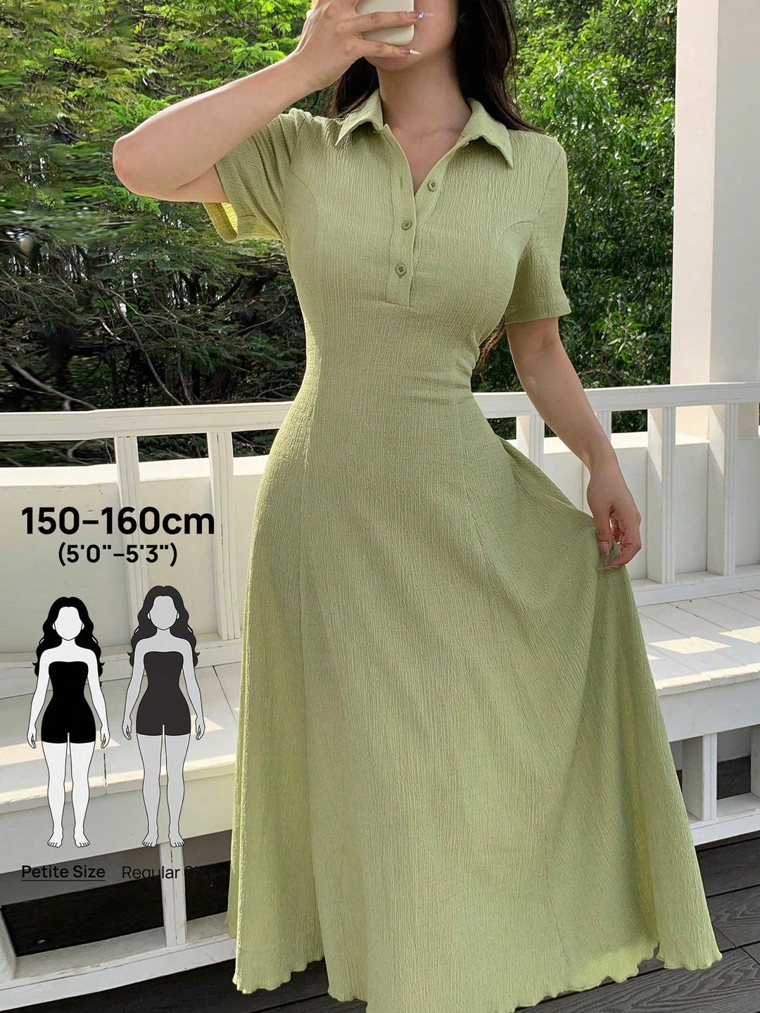 Rochie midi SHEIN, verde