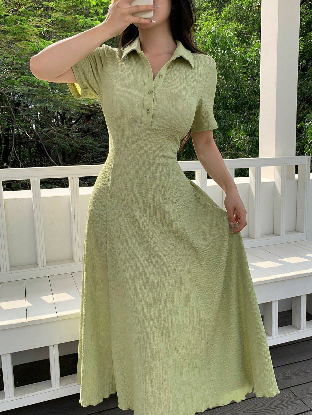 Rochie midi SHEIN, verde