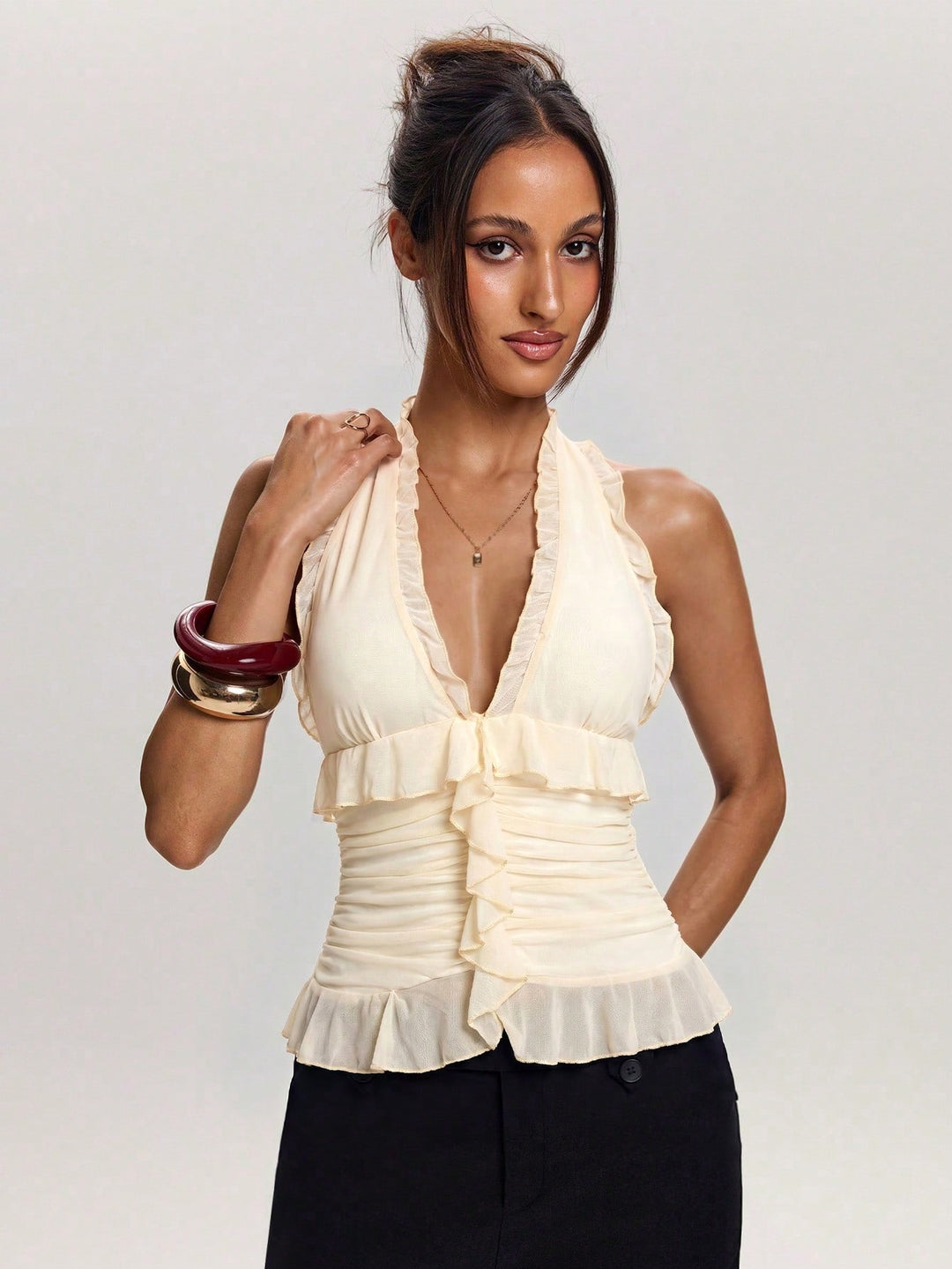 Top SHEIN, portocaliu