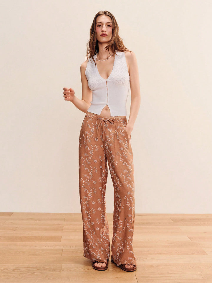Pantaloni SHEIN, maro