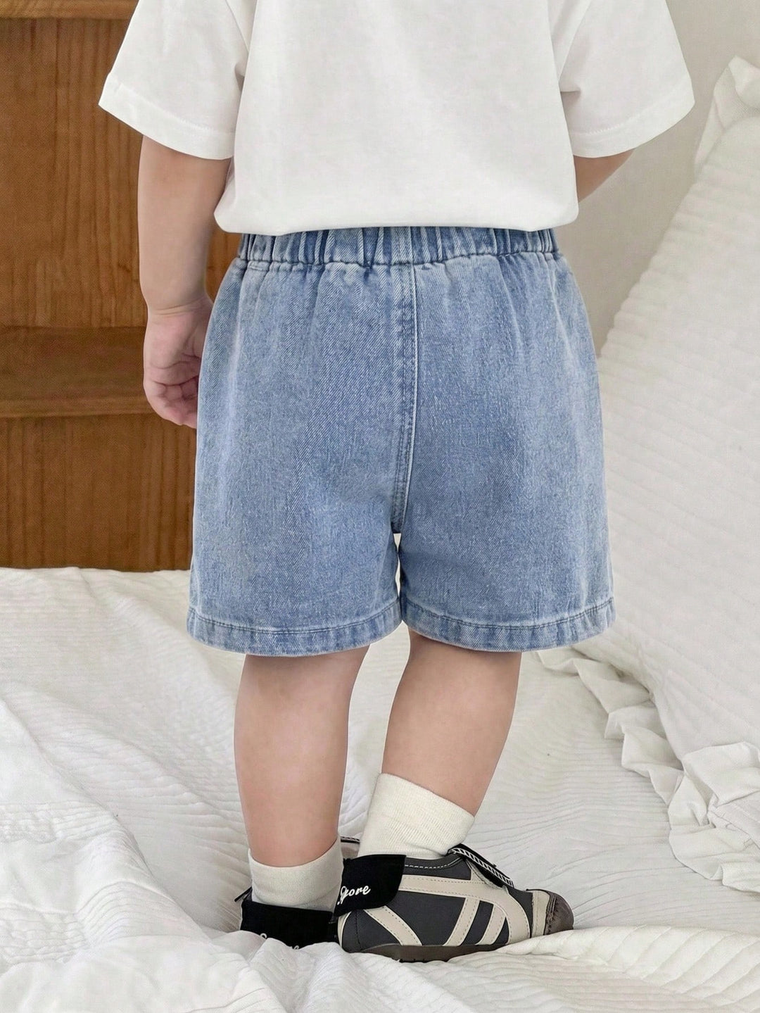 Jeans scurți SHEIN, albastru