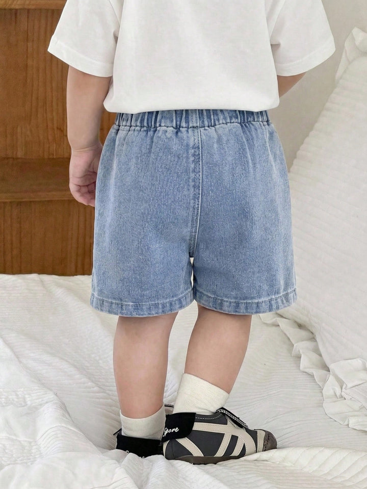 Jeans scurți SHEIN, albastru