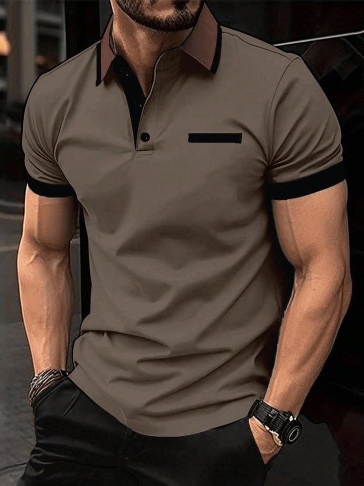 Tricou polo SHEIN, maro
