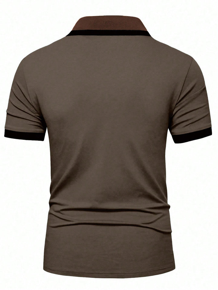 Tricou polo SHEIN, maro