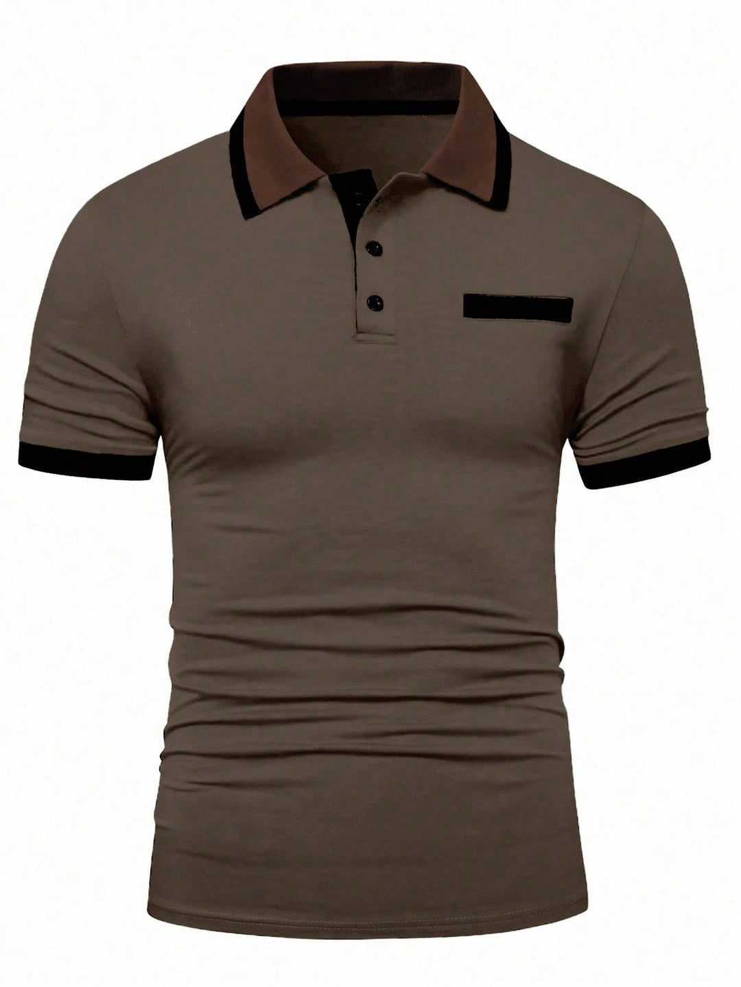 Tricou polo SHEIN, maro