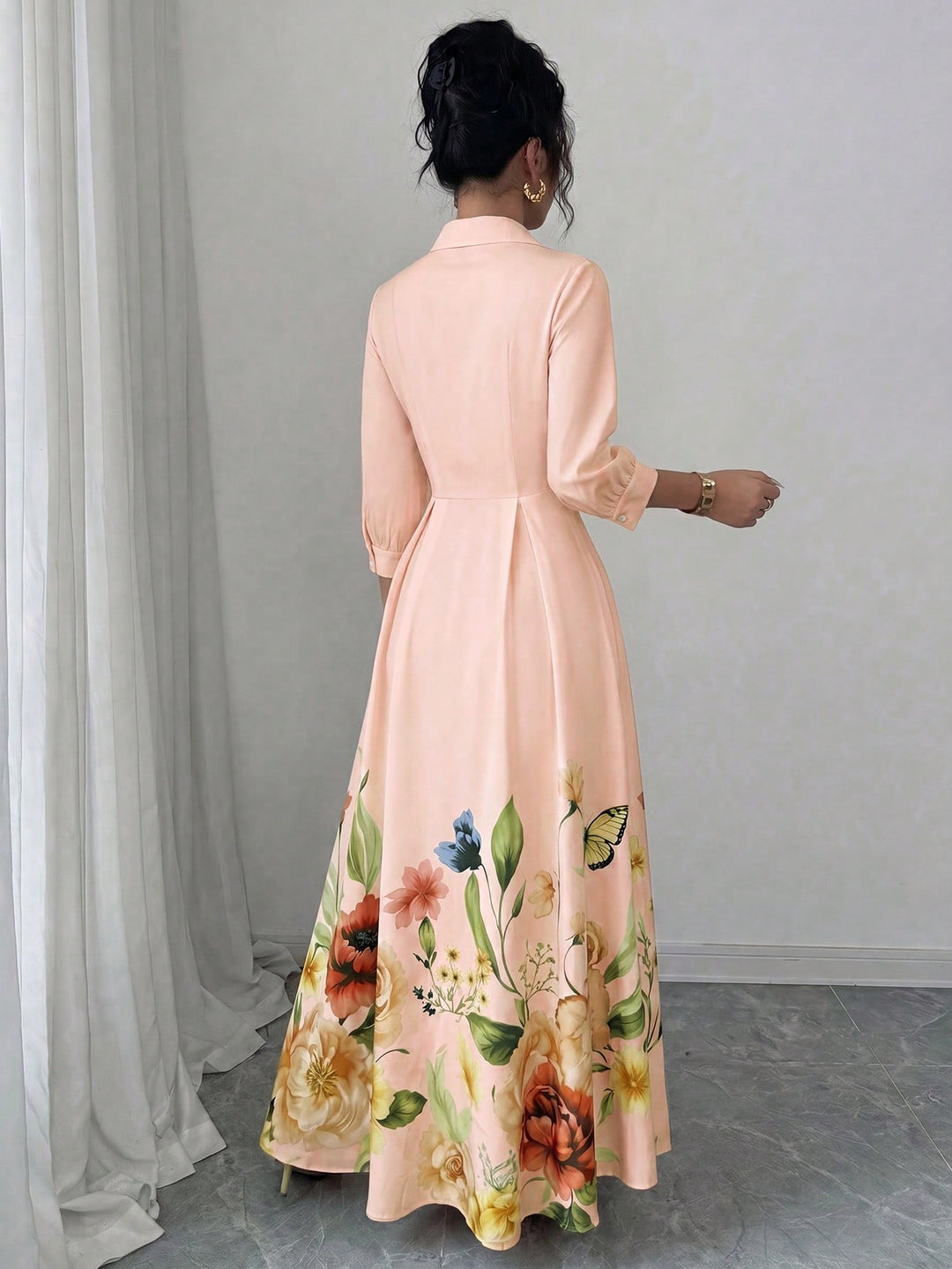 Rochie maxi SHEIN, mix culori