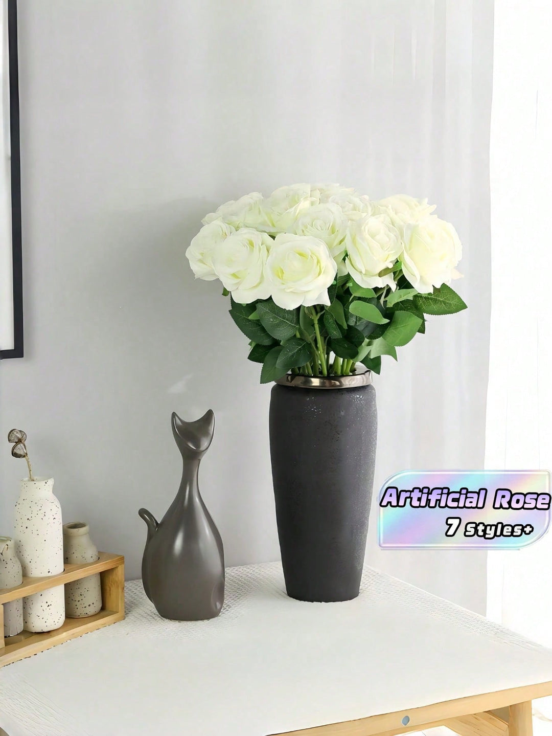 Floari artificiale SHEIN, alb