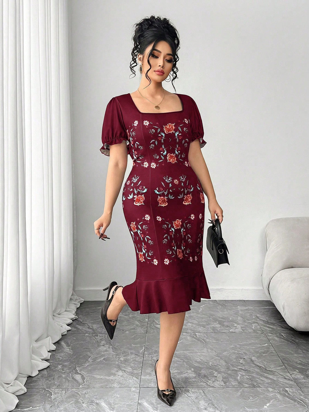 Rochie SHEIN, vișiniu