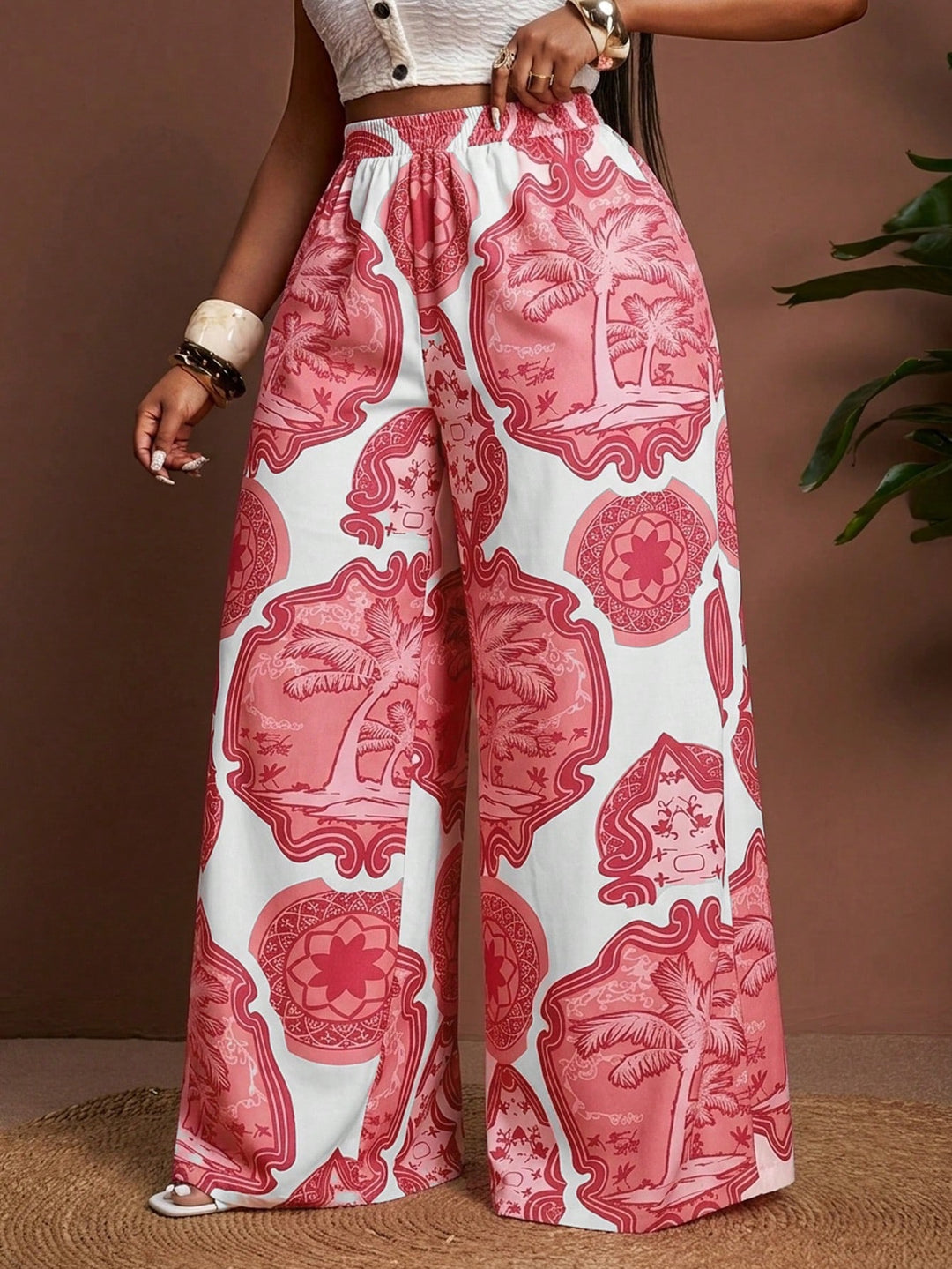 Pantaloni SHEIN, roz