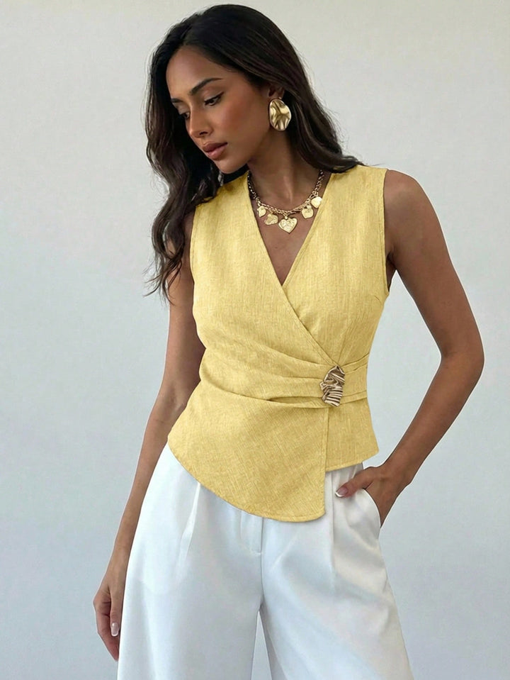 Bluza fără mâneci SHEIN, galben